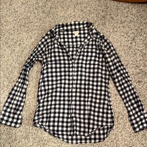 J.Crew Black and White Gingham Shirt
